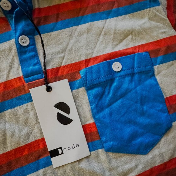 S CODE brand striped shirt for men BNWT 100%cotton - Picture 2 of 5